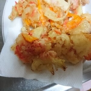 シーフードミックスで☆海鮮かき揚げ